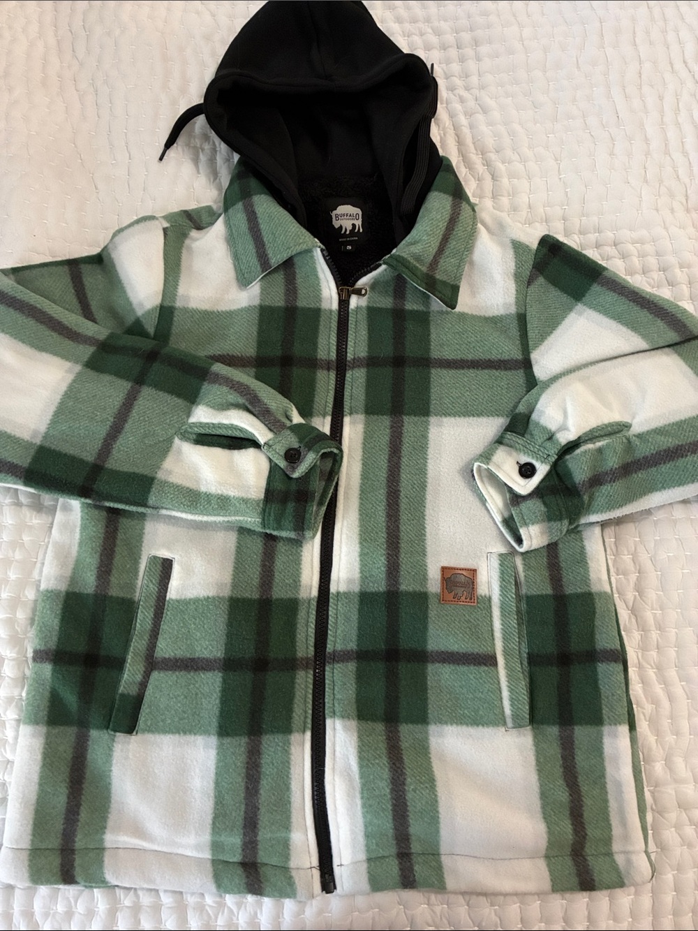 Buffalo David Bitton Black Sherpa-Lined Jacket Size S